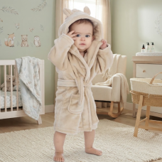 18C802: Baby Caramel Hooded Dressing Gown (6-24 Months)